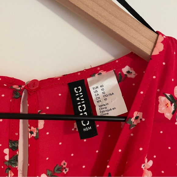 H&M Vibrant Red Floral Romper - Picture 2 of 6